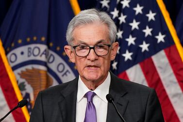 Federal Reserve Chairman Jerome Powell after the central bank kept interest rates unchanged. Reuters