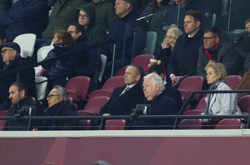 Everton owner Farhad Moshiri and chairman Bill Kenwright in the stands. Action Images