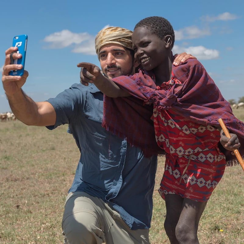 Taking a snap with a young Tanzanian back in March 2016. Instagram / Faz3