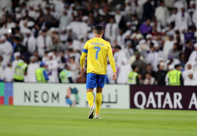 Al Nassr's Cristiano Ronaldo during the match.