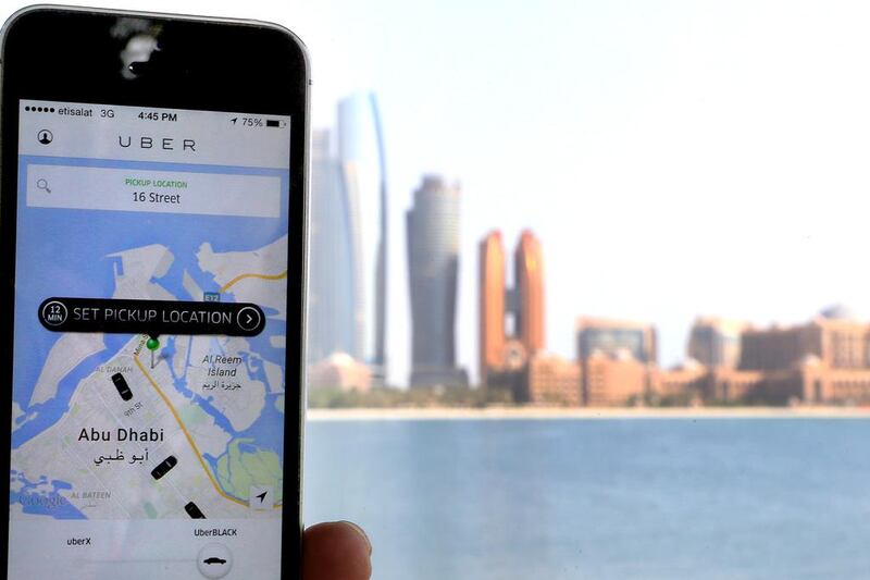 Uber and Careem, which both launched services in Abu Dhabi in 2013, are only permitted to use licensed drivers from the Emirate’s 18 registered limousine companies. Ravindranath K / The National