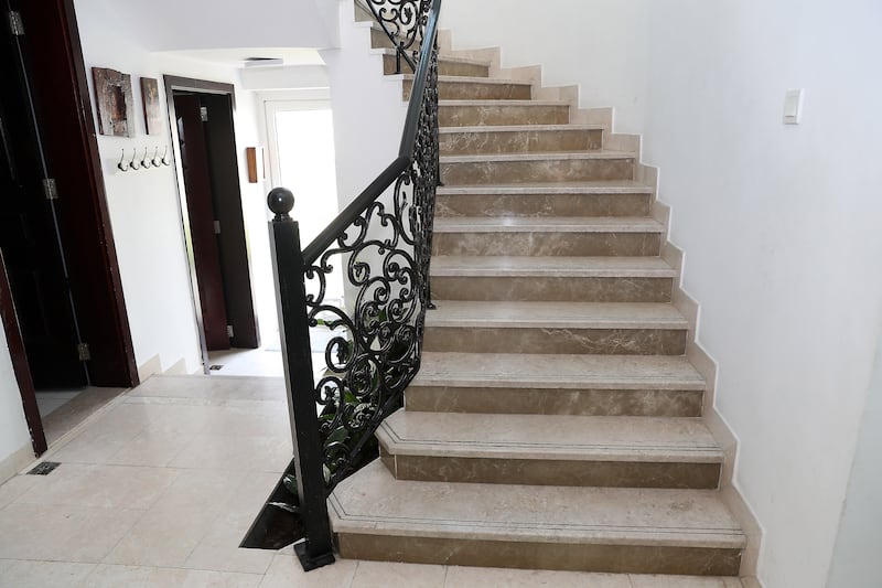 The staircase in the villa