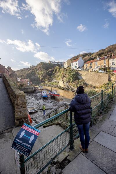 Tuesday 3rd  November 2020
Picture Credit Charlotte Graham 

Picture Shows 

Staithes is a seaside village in the Scarborough borough of North Yorkshire, England. Easington and Roxby Becks, two brooks that run into Staithes Beck, form the border between the Borough of Scarborough and Redcar and Cleveland. The area located on the Redcar and Cleveland side is called Cowbar

