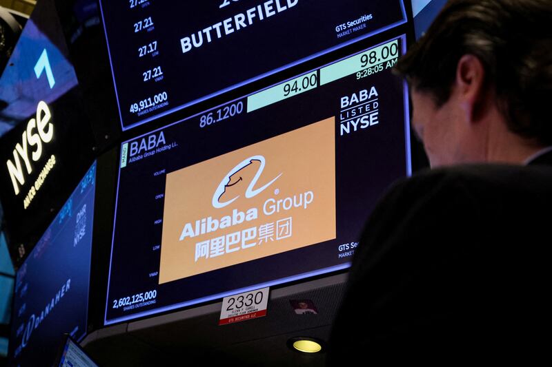 Trader at the post where Alibaba is traded on the floor of the New York Stock Exchange. Reuters
