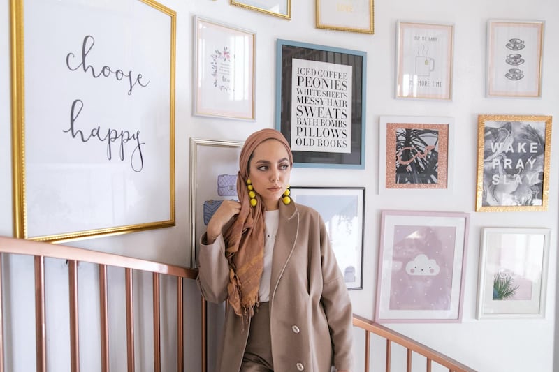 DUBAI, UNITED ARAB EMIRATES - SEPTEMBER 17, 2018. 

Safiya Abdallah, founder and designer of Dulce by Safiya. 

(Photo by Reem Mohammed/The National)

Reporter: HAFSA LODI
Section: aC