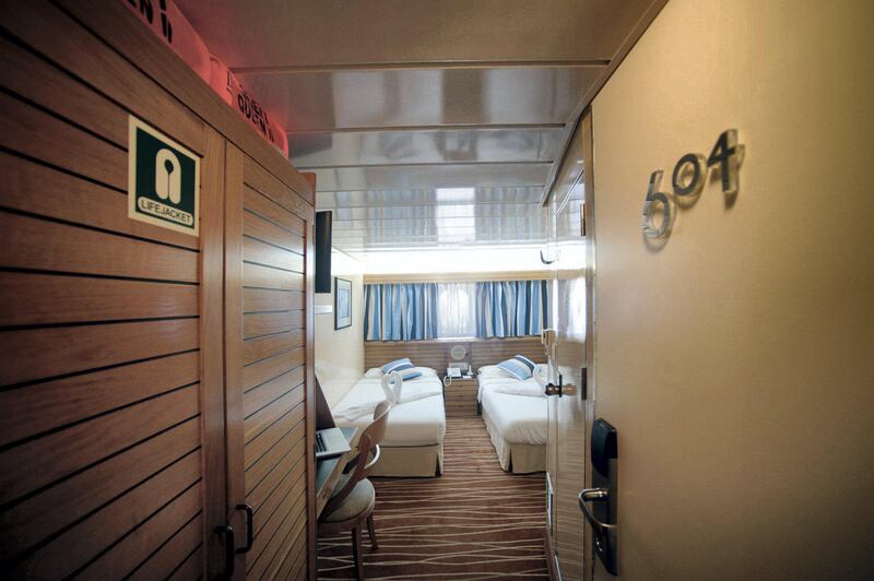 An ocean view room on the Orient Queen before she was damaged in the Beirut explosion.