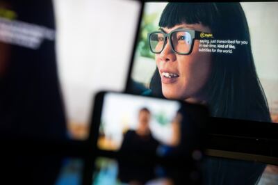 Augmented-reality glasses are previewed during a virtual Google conference. Bloomberg