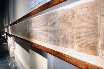 The 16-metre papyrus was found in Saqqara in May last year. EPA 