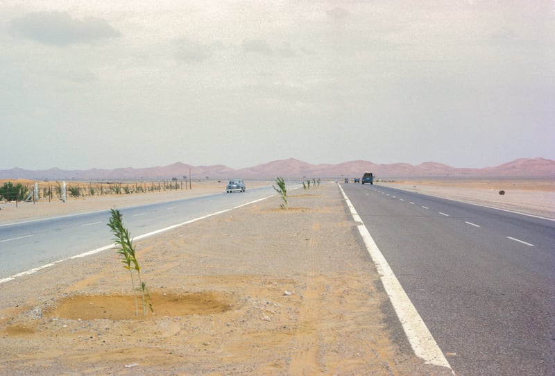 The motorway between Abu Dhabi city and Al Ain