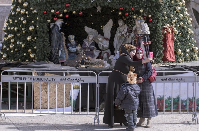  Manger Square in Bethlehem, where tradition has it that Mary gave birth to Jesus. Atef Safadi / EPA