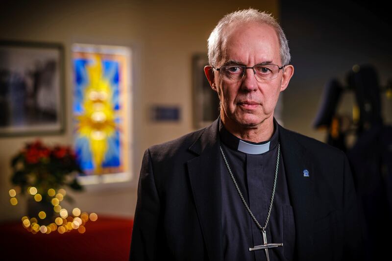 The Most Rev Justin Welby, the Archbishop of Canterbury, delivers his New Year's message.  Photo: PA