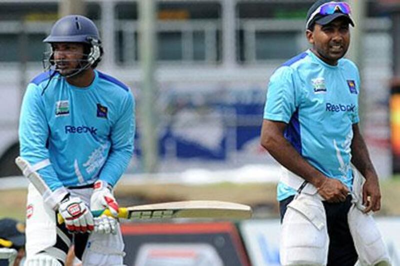 Mahela Jayawardene, right, will be without injured Kumar Sangakkara in his last stint as captain of the Sri Lanka side.