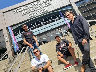 SopranosCon founders Joe Fama, Daniel Trader and Michael Mota, and Federico Castelluccio. ​Courtesy Rell H Photography