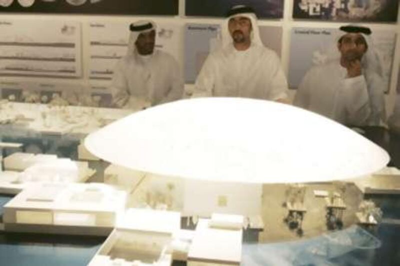 A model of Jean Nouvel's design for the Louvre Abu Dhabi.