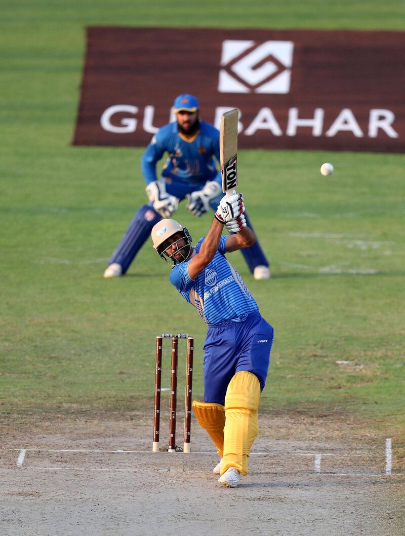 Sharjah, United Arab Emirates - October 17, 2018: Ravi Bopara of the Balkh Legends bats during the game between Balkh Legends and Nangarhar Leopards in the Afghanistan Premier League. Wednesday, October 17th, 2018 at Sharjah Cricket Stadium, Sharjah. Chris Whiteoak / The National