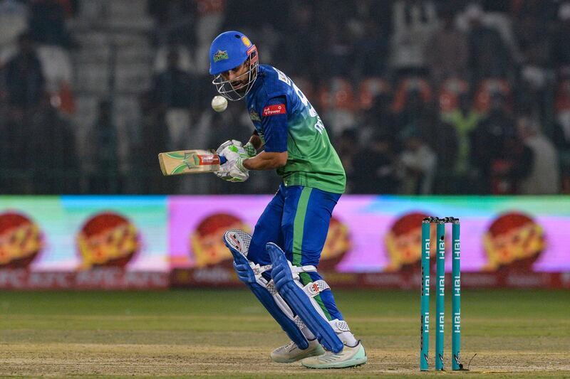 Multan Sultans' Shan Masood bats against Lahore. AFP