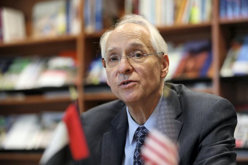 ABU DHABI,  UNITED ARAB EMIRATES , JUNE 30 -2019 :- Donald E. Booth , U.S. Special Envoy to Sudan during the interview at the US Embassy in Abu Dhabi. ( Pawan Singh / The National ) For News. Story by James Young