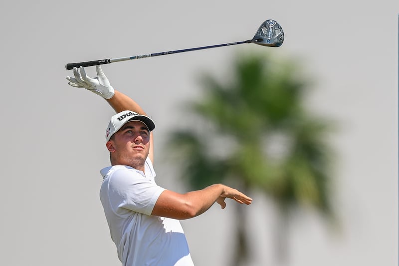 Marc Hammer of Germany duffs his opening drive of the Abu Dhabi Challenge at Al Ain Equestrian, Shooting and Golf Club. Getty images