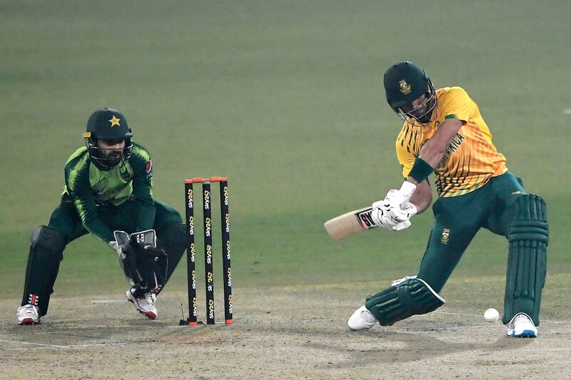 South Africa's Reeza Hendricks scored 42 as the visitors defeated Pakistan in the second T20 in Lahore. AFP