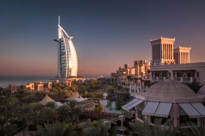 Afzal says he uses editing to help align his photos to his vision: pictured here is Burj Al Arab at sunset. Photo:  Baber Afzel