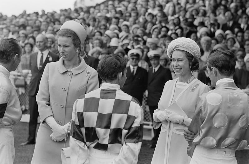 Queen Elizabeth and Princess Anne at Randwick Racecourse in Sydney at the start of their royal tour of Australia, in 1970.