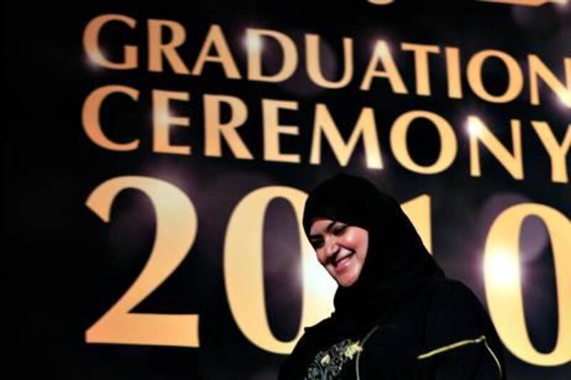 September 26, 2010 / Abu Dhabi / (Rich-Joseph Facun / The National) Fatma al Haddad (CQ), attends the 2010 Etihad Graduation Ceremony , Sunday, September 26, 2010 in Abu Dhabi. Etihad graduated 89 professionals. 