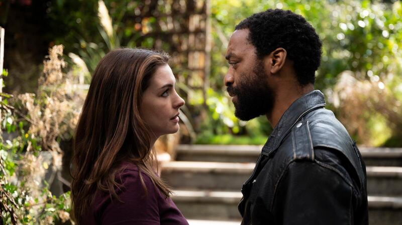 Anne Hathaway and Chiwetel Ejiofor in Locked Down. Susie Allnut / WarnerMedia Entertaiment