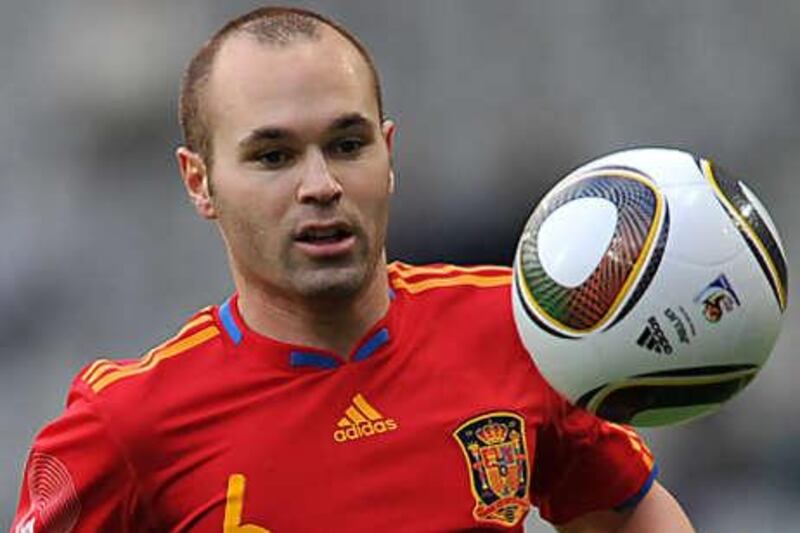 Spain's Andres Iniesta managed an hour's playing time against Saudi Arabia as he continues his return to full match fitness.