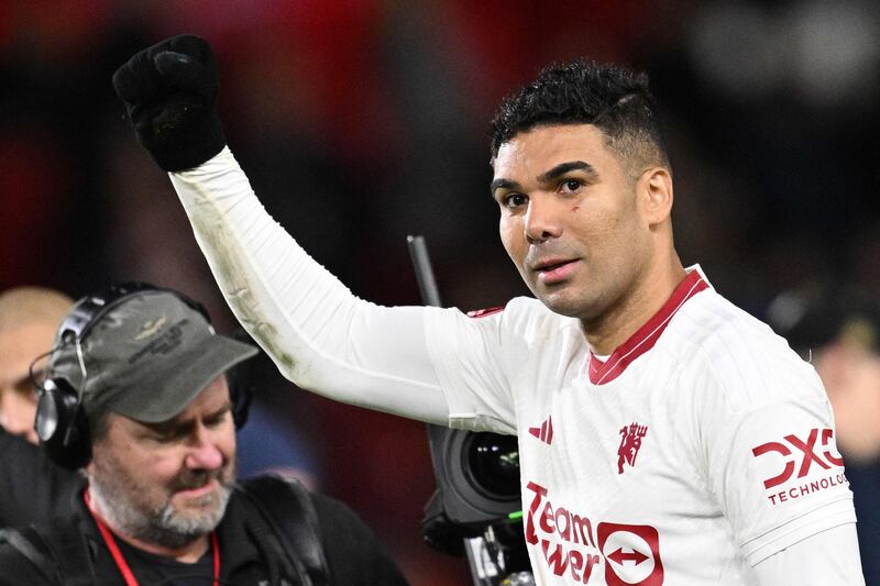 Casemiro's late headed goal secured a 1-0 win over Nottingham Forest at the City Ground. AFP
