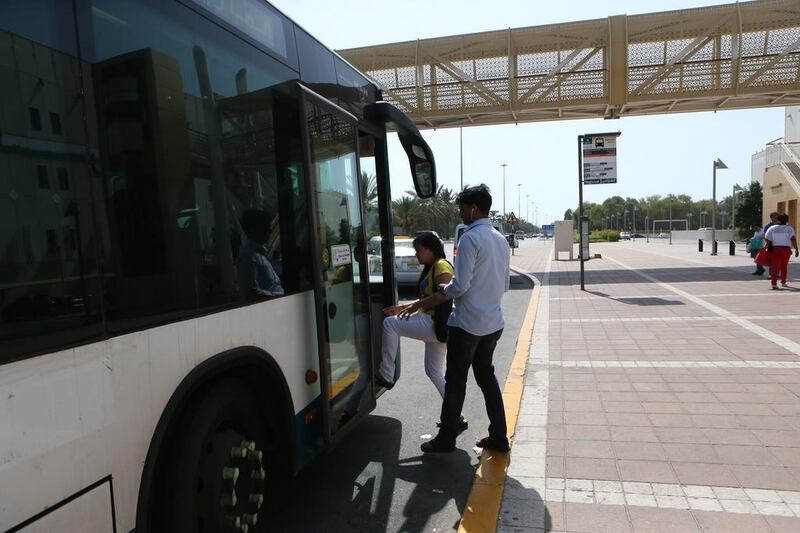 upgrading bus stations and stops, and making sure they are comfortable for passengers are needed to encourage more people to use the service. Fatima Al Marzooqi / The National