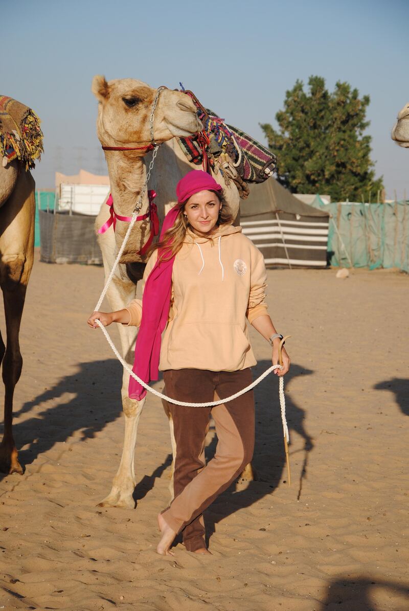 German-national Linda Krockenberger is one of the managers of the Arabian Desert Camel Riding Centre. Courtesy Linda Krockenberger