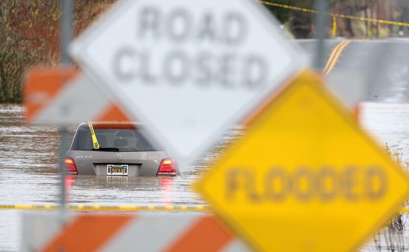 The San Francisco Bay Area continues to be inundated by floods that have brought high wind and heavy rain. Getty / AFP