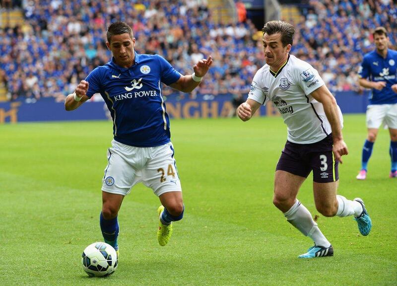 Left-back: Leighton Baines, Everton. Leicester discovered Everton are strongest on the left, where Baines, right, excelled in setting up a goal. Ross Kinnaird / Getty Images  