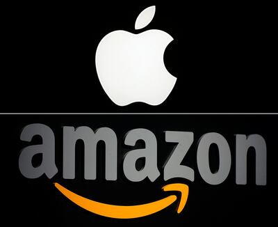 Apple and Amazon, two of the world's most valuable companies, are due to report their quarterly financial results on Thursday. AFP