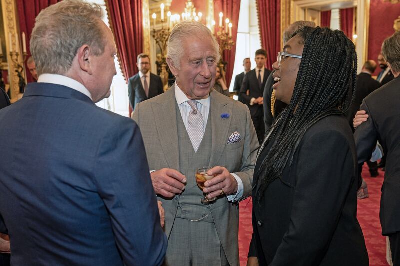 King Charles during a reception at St James's Palace in London. PA 
