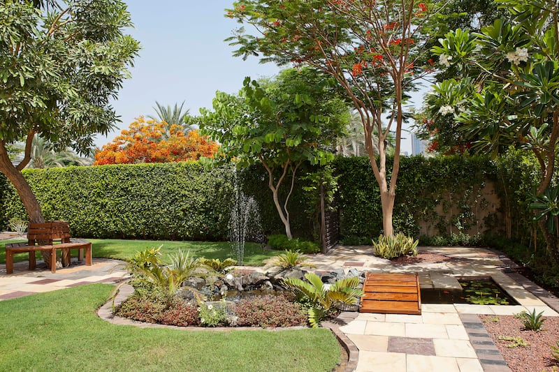 June 08, Winner of the Emaar home garden competition. Meadows 3 villa 36. June 08, Dubai, United Arab Emirates. (Photo: Antonie Robertson/ The National)
