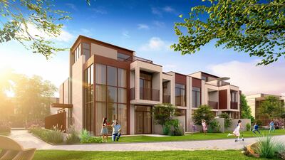 The townhouses at Mudon Al Ranim will be available in either ground plus one or ground plus two floor plans. Courtesy: Dubai Properties 