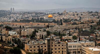 Jerusalem's Old City with the Dome of the Rock in the Al Aqsa mosque compound. AFP