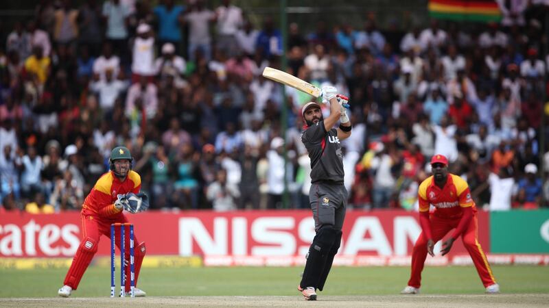 Rameez Shahzad top-scored for the UAE with 59 to help his side secure victory over Zimbabwe in the World Cup Qualifier in Harare on Thursday. Courtesy ICC