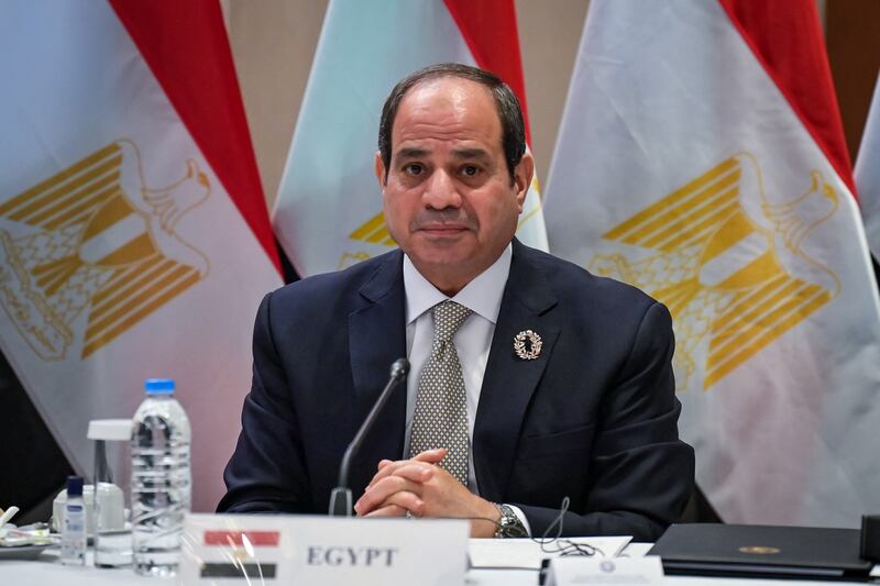 Egypt's President Abdel Fattah El Sisi says the country has 'become an oasis of security and stability in the region'. AFP