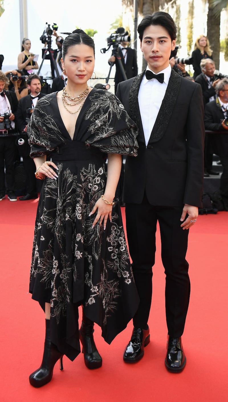 Chinese fashion influencer duo Aha Lolo’s Meng Zhang and Pablo Zhang. Reuters