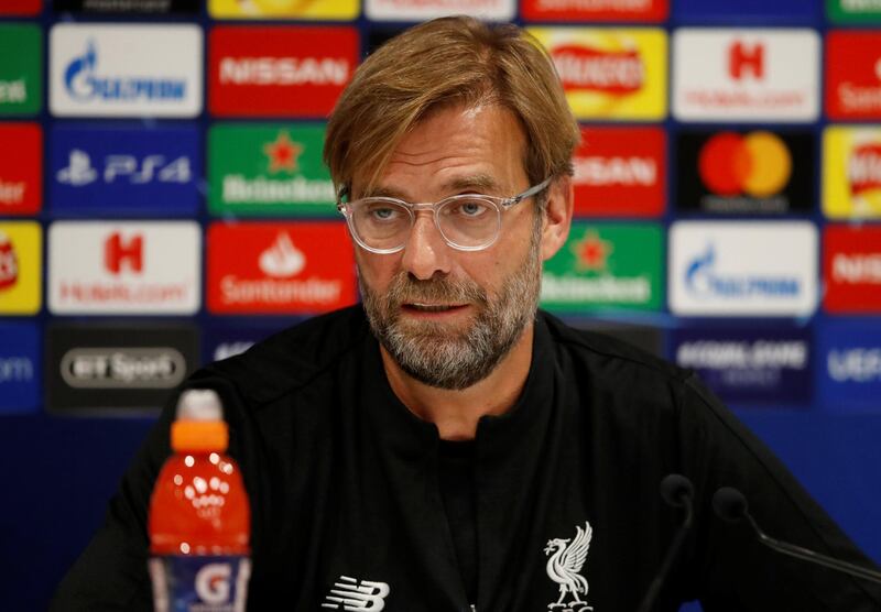 Soccer Football - Champions League - Liverpool Press Conference - Anfield, Liverpool, Britain - October 23, 2018   Liverpool manager Juergen Klopp during a press conference   Action Images via Reuters/Carl Recine