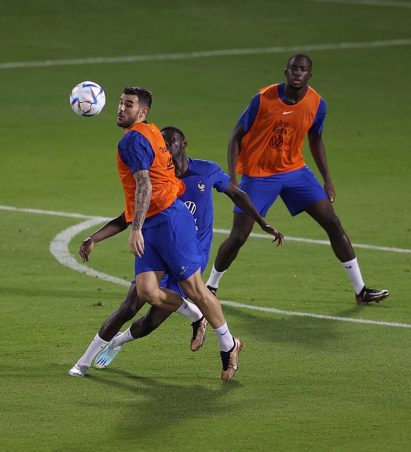 Theo Hernandez of France in action during training. Getty