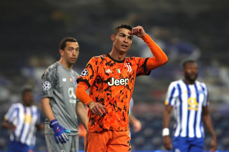Ronaldo was fuming after being denied a penalty. AFP