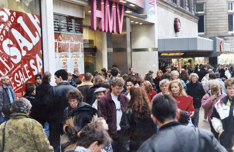 Church Street, one of Liverpool's shopping areas, on the first day of the sales. Church Street, Liverpool, Merseyside. 26th December 1993. (Photo by Liverpool Post and Echo Archive/Mirrorpix/Mirrorpix via Getty Images)