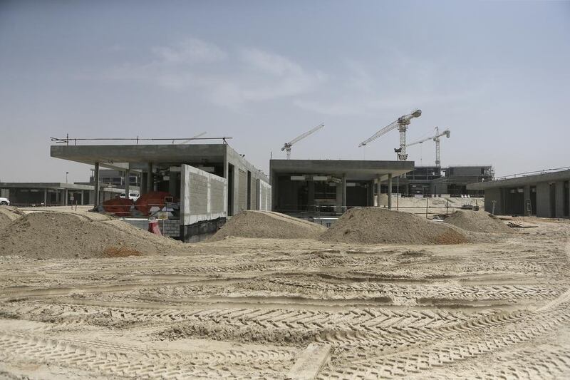 Construction is ongoing for the Oberoi Hotel that will be a part of Al Zorah. Sarah Dea / The National