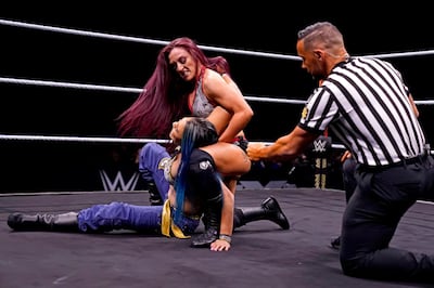 NXT UK women's champion Kay Lee Ray in action. Courtesy WWE 