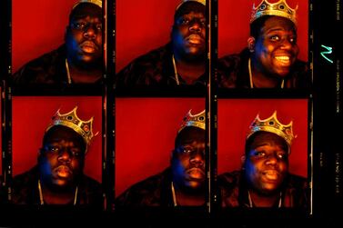 'Biggie Smalls, King Of New York' by Barron Claiborne taken in Wall Street, New York, 1997.