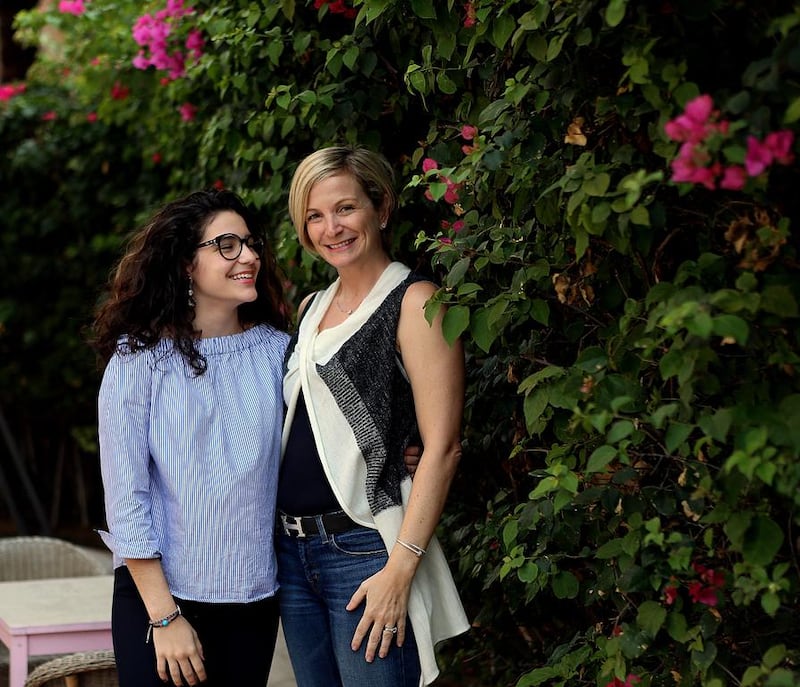 Dubai resident Francesca Ayanian and her daughter Veronica, who  wants to go to a British boarding school to gain more independence. Satish Kumar / The National 