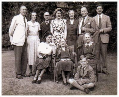 Honor Cowell, centre, back home in England in the 1950s. Courtesy of Olivia Cuthbert